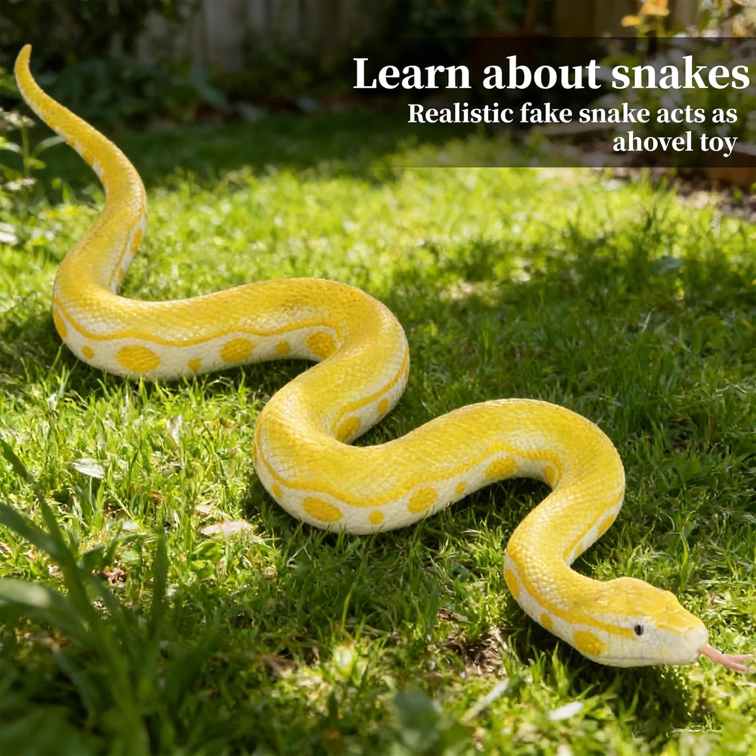 Realistic Fake Snakes Toy Soft Rubber Snake Realistic Keep Birds and Squirrels A