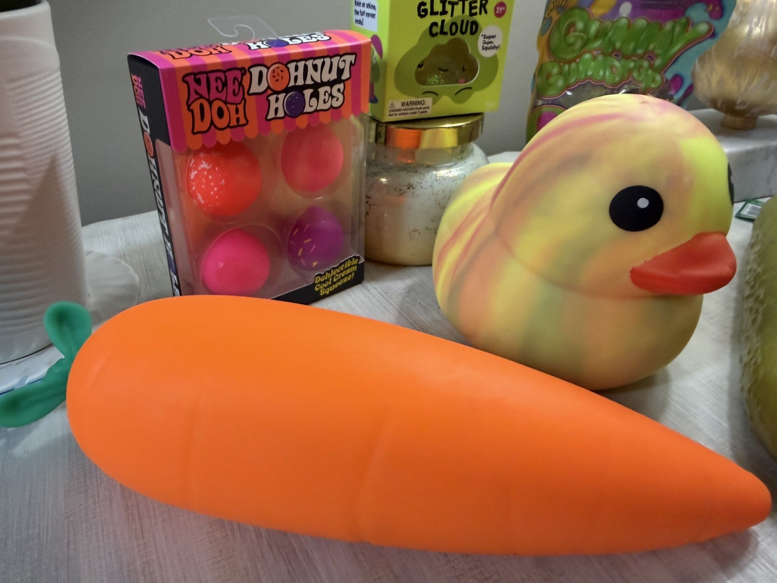 Lot of Viral Squishy items! Nee Doh, Carrot, Duck, Pickle & More!🔥 New! Yes!