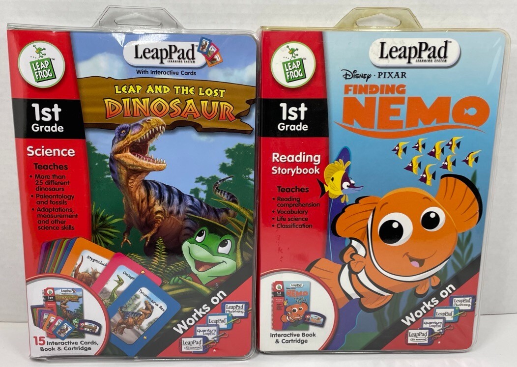 LeapPad LeapFrog Finding Nemo & Leap And The Lost Dinosaur – 1st Grade – Sealed