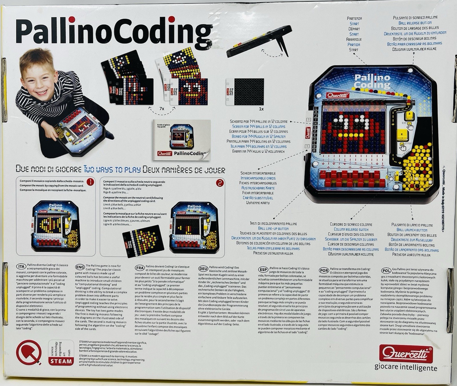 Quercetti Pallino Coding 1021 S.T.E.A.M. Made In Italy 2019 3+Years Damaged Box