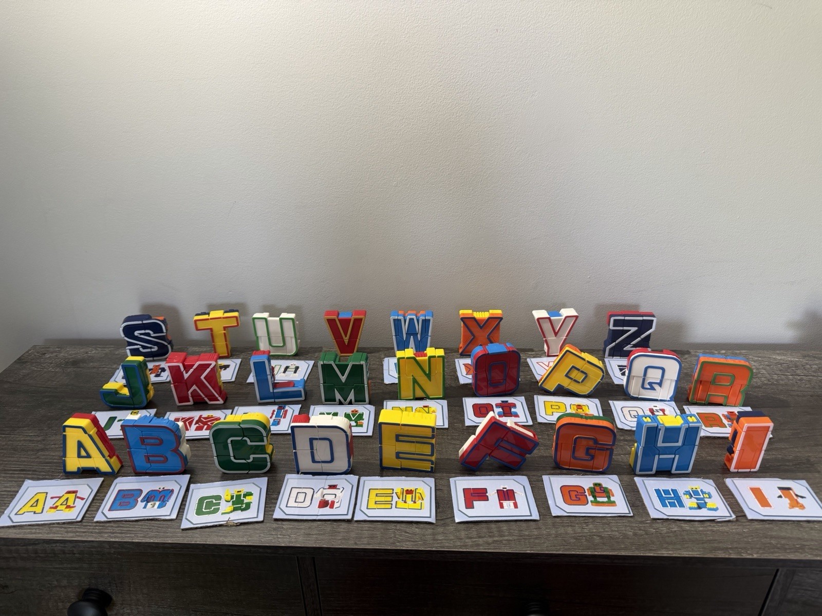 All 26 Alpha-Bots Transforming Letters Alphabet – with picture for each one