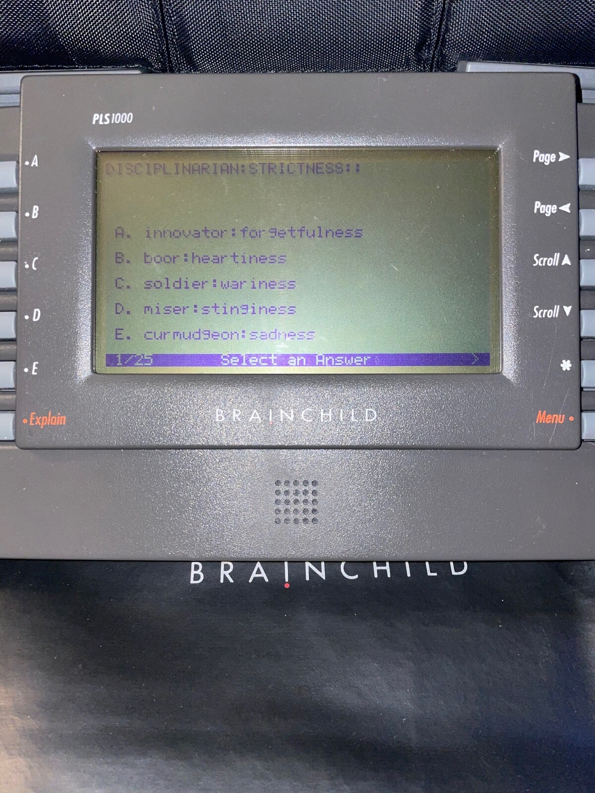 Vintage Brainchild 94A PLS1000 w/ Pouch Carrying Case And Games