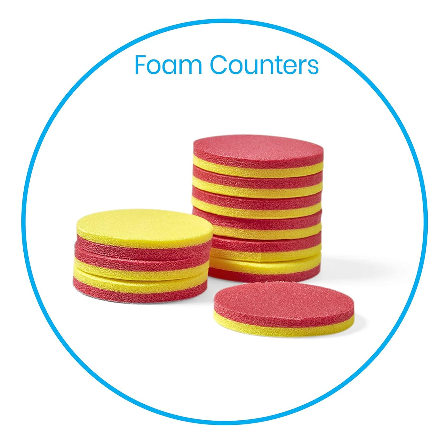 Foam Two-Color Counters, Red and Yellow Counters, Counting Manipulatvies, Math C