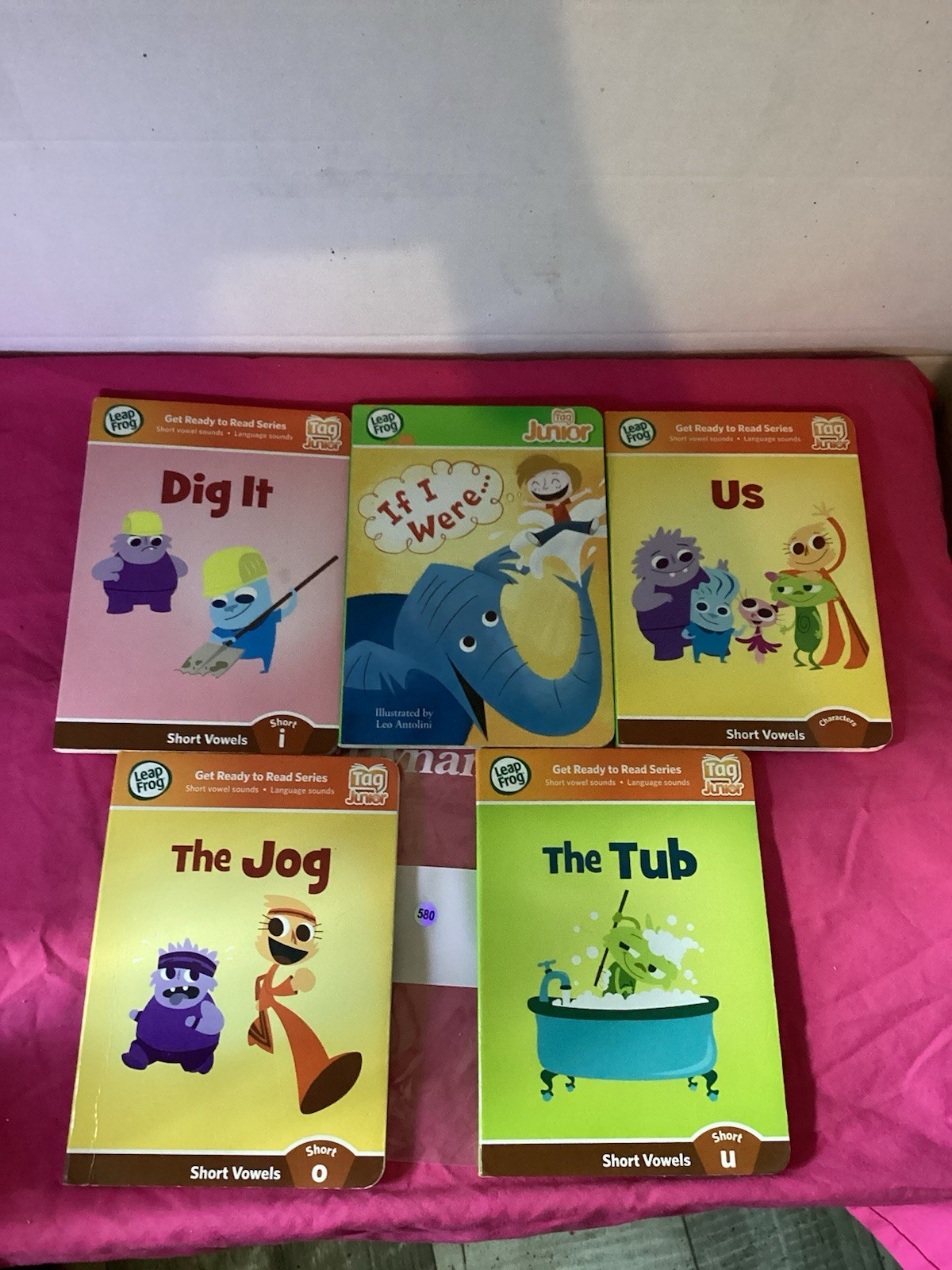 580-Lot Of 5 LeapFrog Junior Books Tag Junior Ready To Read & Tag Junior Series