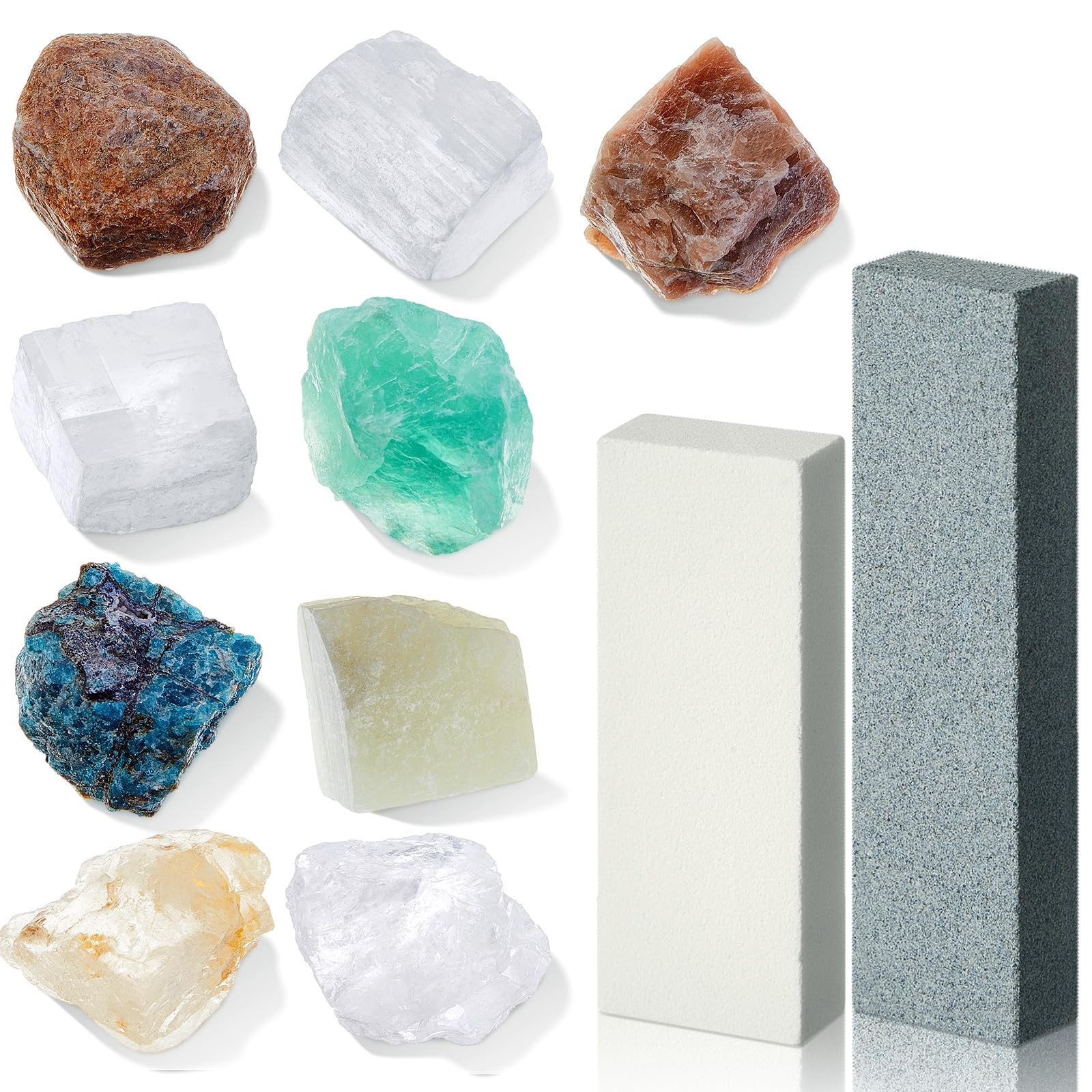 Landical Mohs Hardness Test Kit 11 Piece Mineral Specimen Set for Geology Scienc