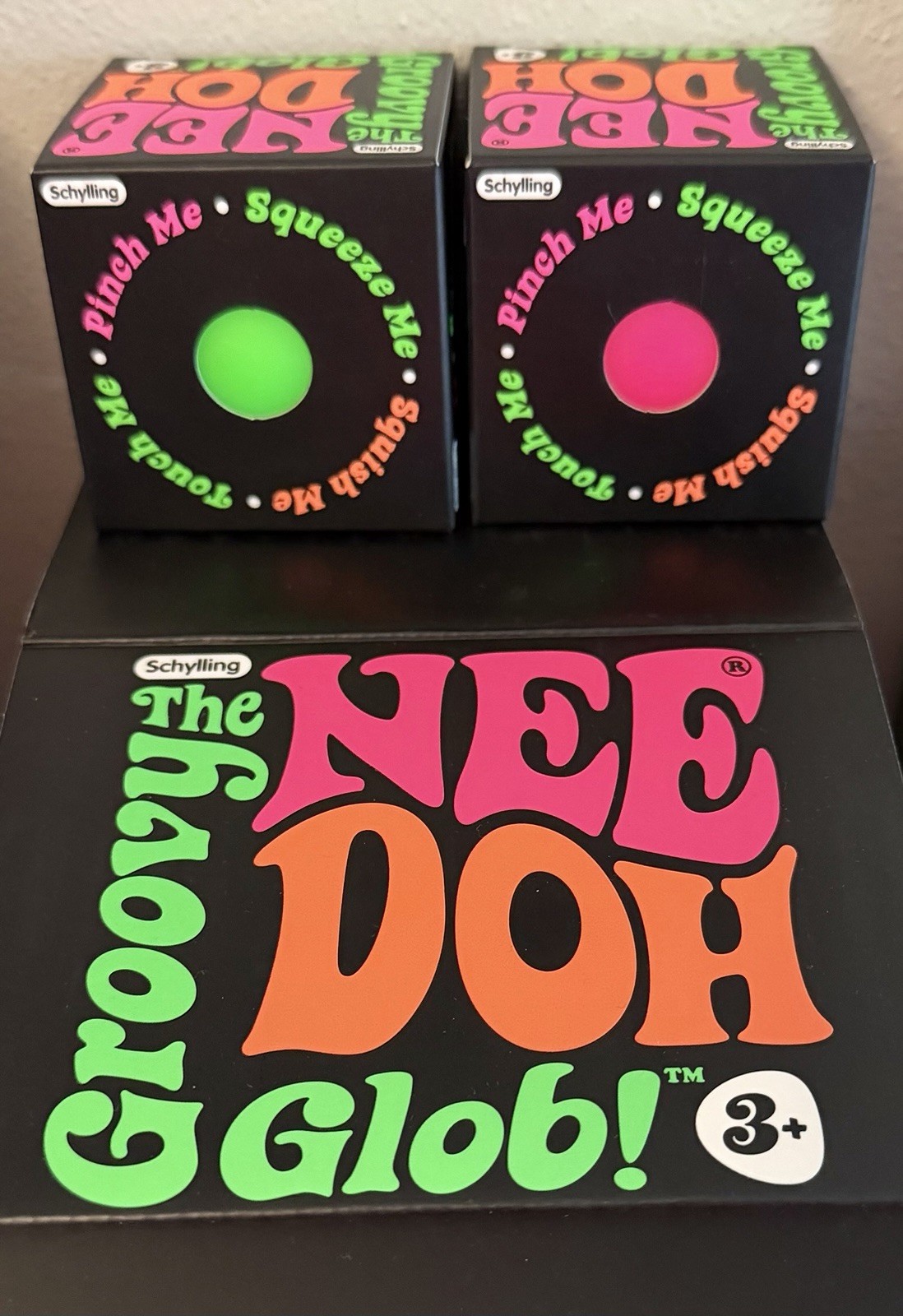 Needoh The Groovy Glob Schylling – Set of 2 – Pink / Green