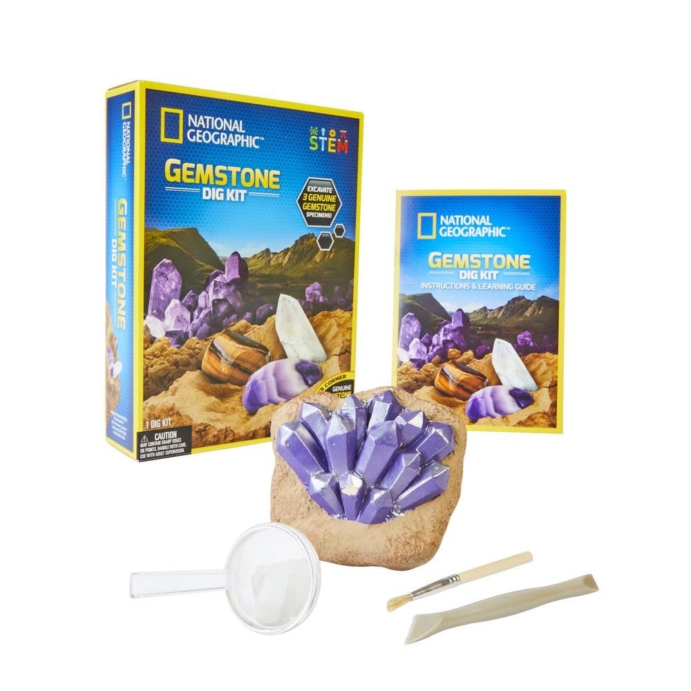 National Geographic Gemstone Dig Kit STEM – introduction to geology & chemistry