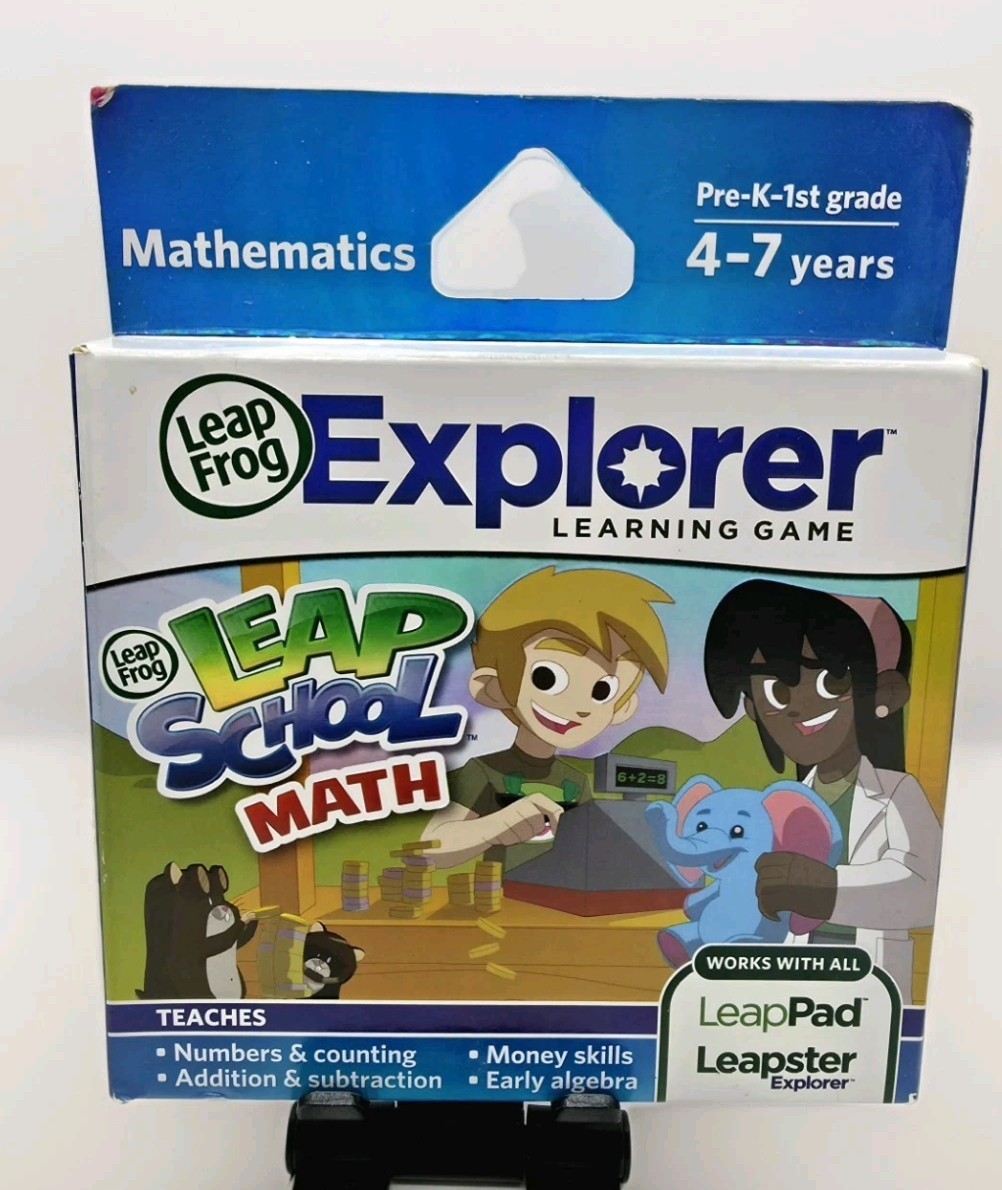 LeapFrog Explorer Game LeapSchool Math Ages 4-7 LeapPad Leapster Explorer