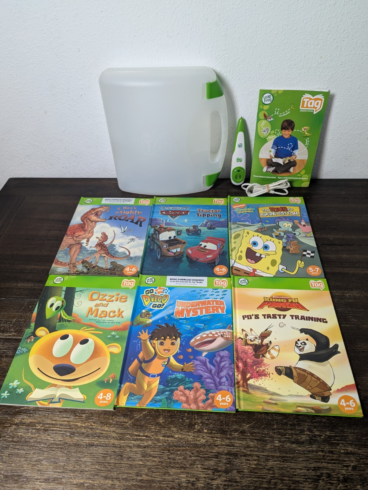 LeapFrog TAG Bundle – 6 Books, Hard Case, Manual, USB Charger & PEN TESTED