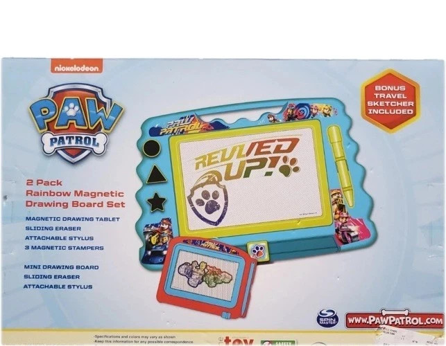 New Paw Patrol – 2 Pack Rainbow Magnetic Drawing Board Set for Kids Toy