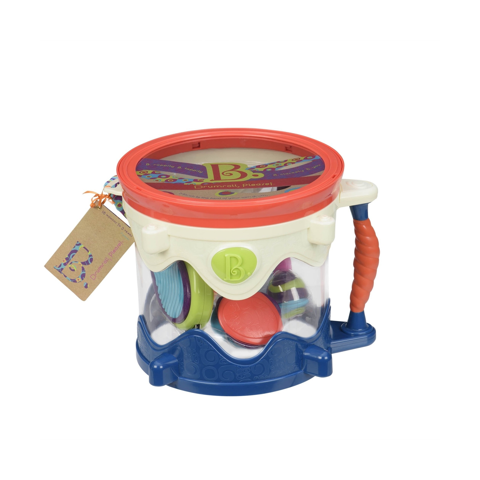 B. toys – Drumroll Please – 7 Musical Instruments Toy Drum Kit for Kids 18 mo…