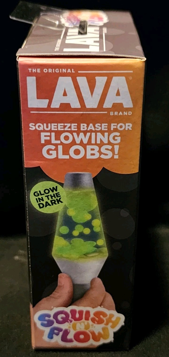Schylling Lava Squish N Flow Squishy NeeDoh Glow In The Dark Purple Lamp Rare