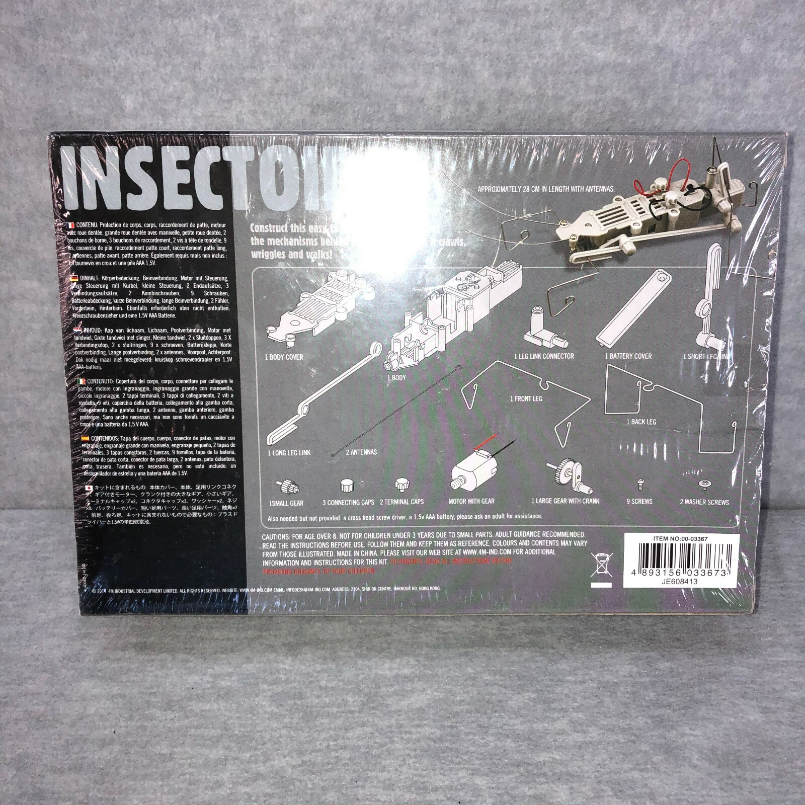 4M Insectoid Robotic Fun Mechanics Kit Easy to build 8 years & Up