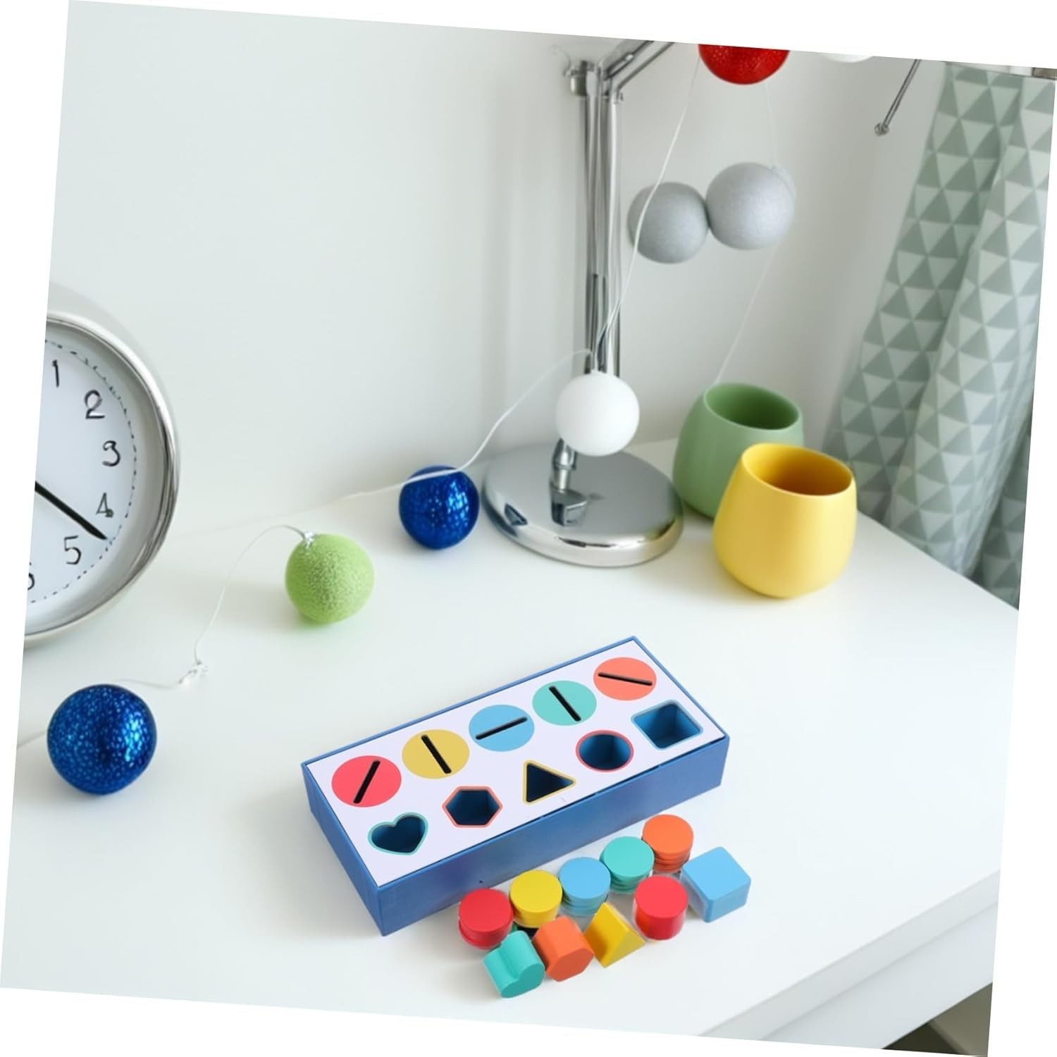 1 Box Wooden Color Shape Sorter Box for Montessori Educational Learning Color