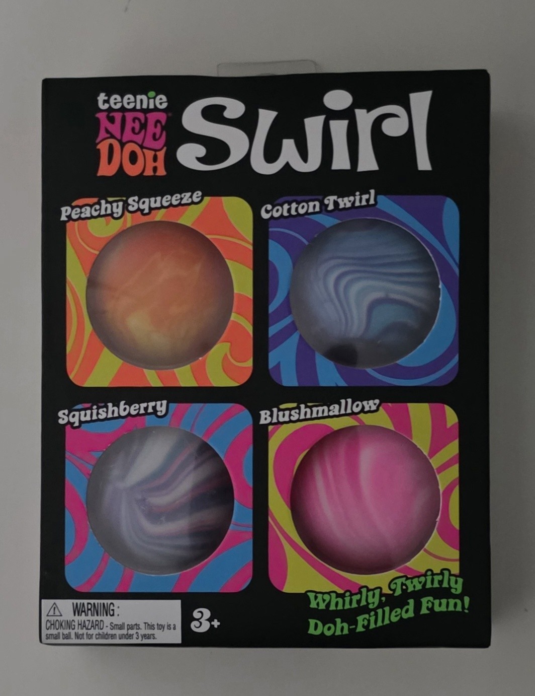 NEEDOH Teenie Swirl 4-pack Squishy Stress Balls Sealed In Hand Ready To Ship