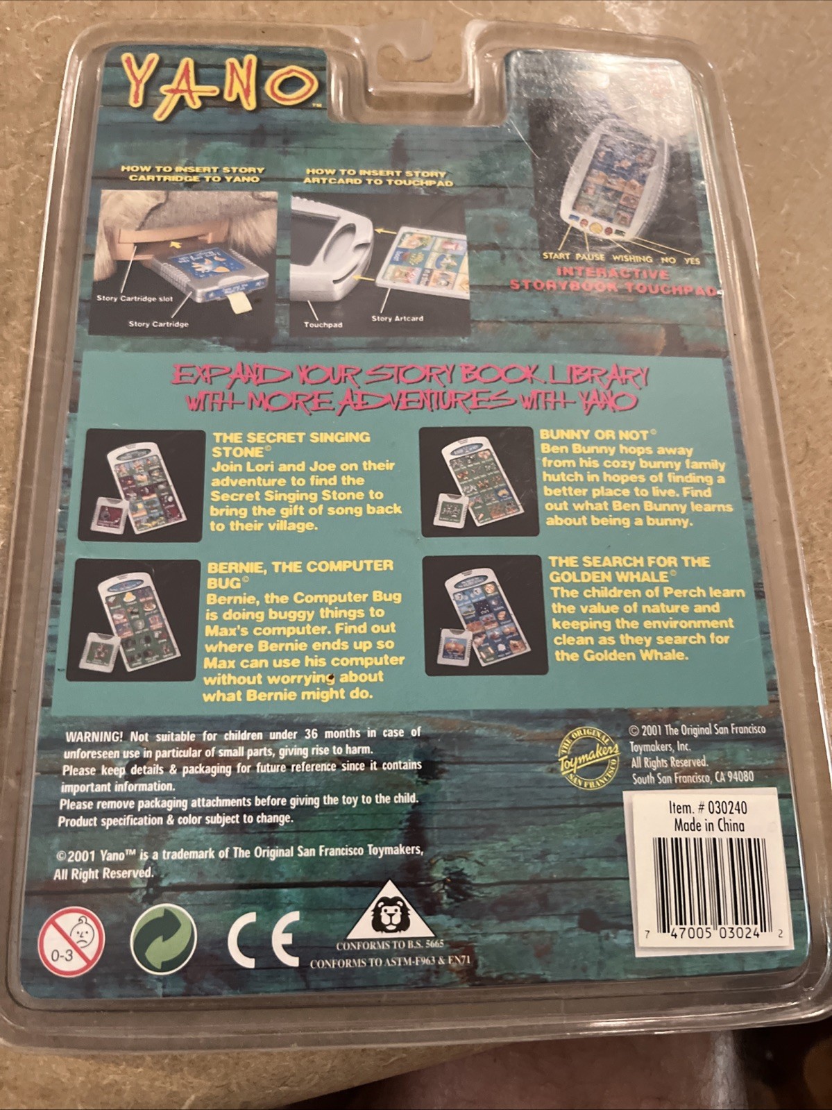 Yano THE SECRET SINGING STONE Bunny Story Card Cartridge Interactive Storyteller
