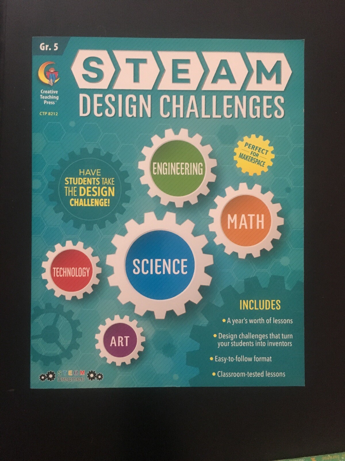 Creative Teaching Press Steam Design Challenges Resource Book, Gr. 5, CTP (8212)