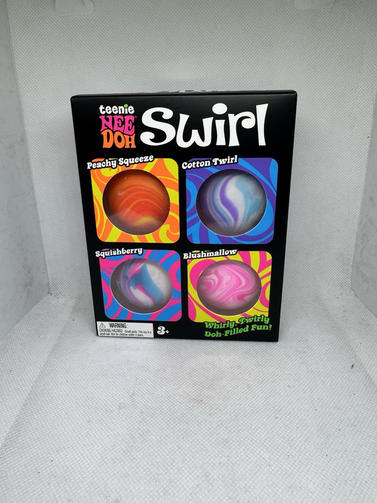 Schylling NeeDoh Teeny Swirl 4 Pack Squishy Fidget Toy Stress Balls Sensory Toy