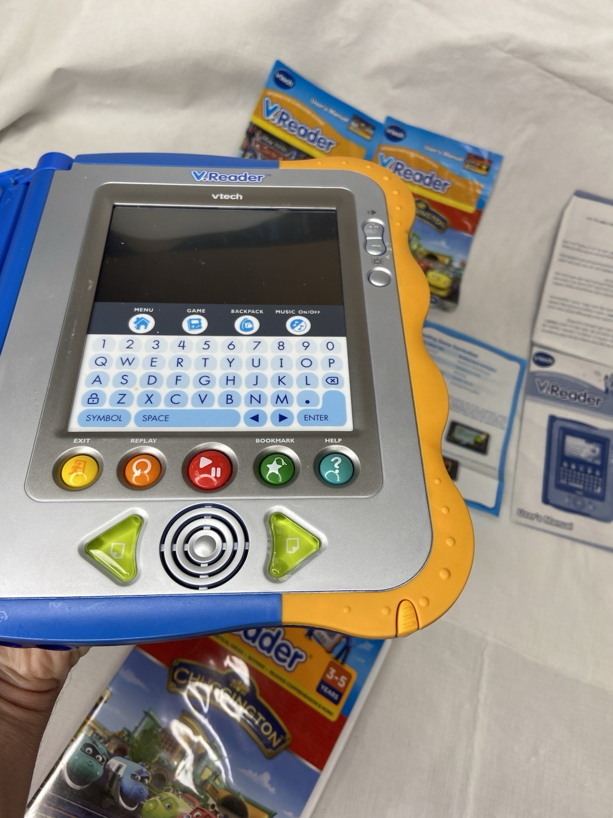 Vtech V.Reader Interactive Learning E-reading System Bundle 3 Games Working Pen