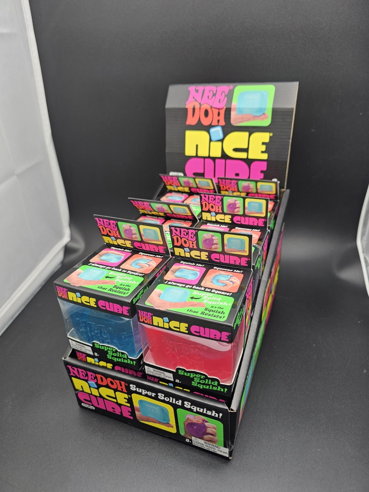 NeeDoh Nice Cubes With Display In Hand