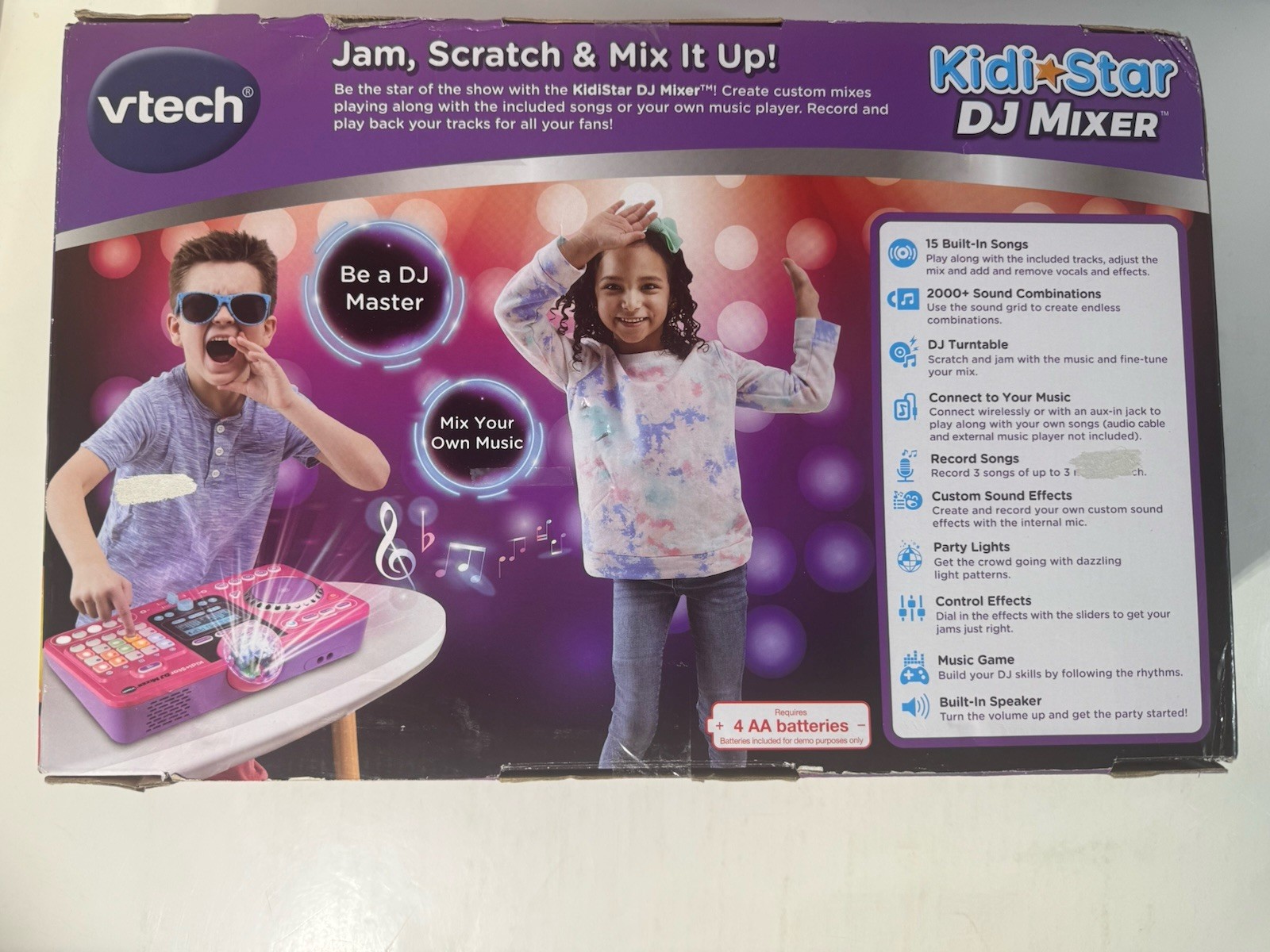 VTech Kidi Star DJ Mixer 2021 Bluetooth Turntable Kids Music Game Toy New