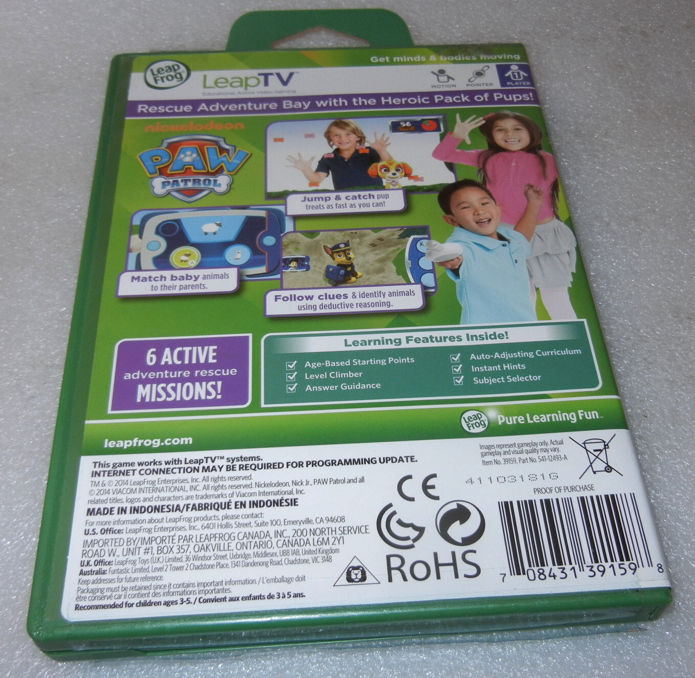 LeapFrog LeapTV Games: Jake and the Never-land Pirates & Paw Patrol – GUC