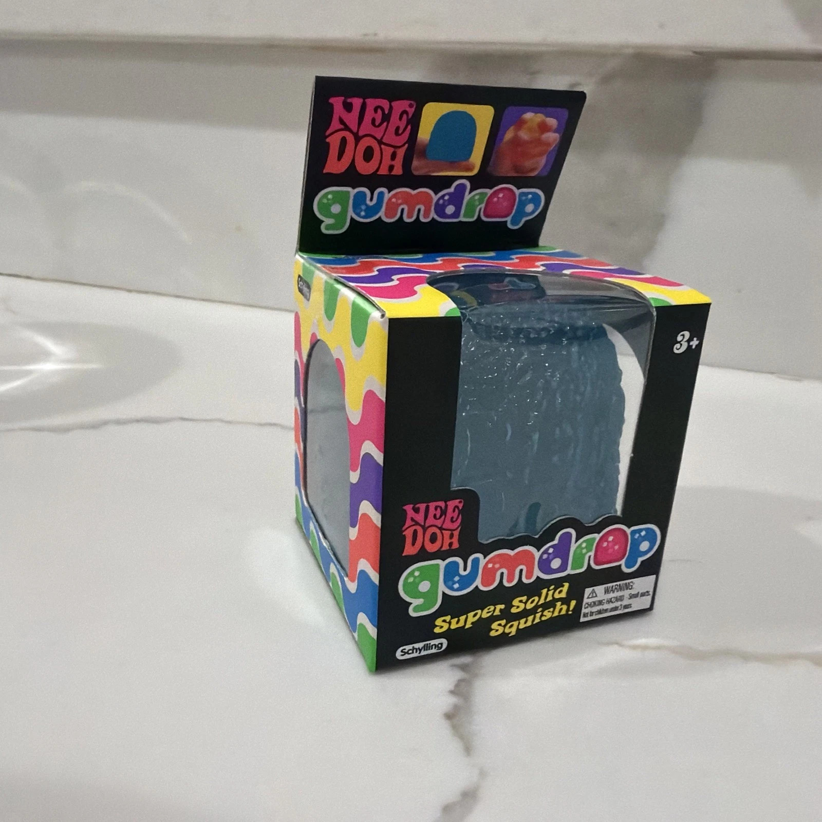 Needoh Gum Drop BLUE Squishy Fidget Ball Viral Tiktok Trend Gumdrop NEW NEE DOH