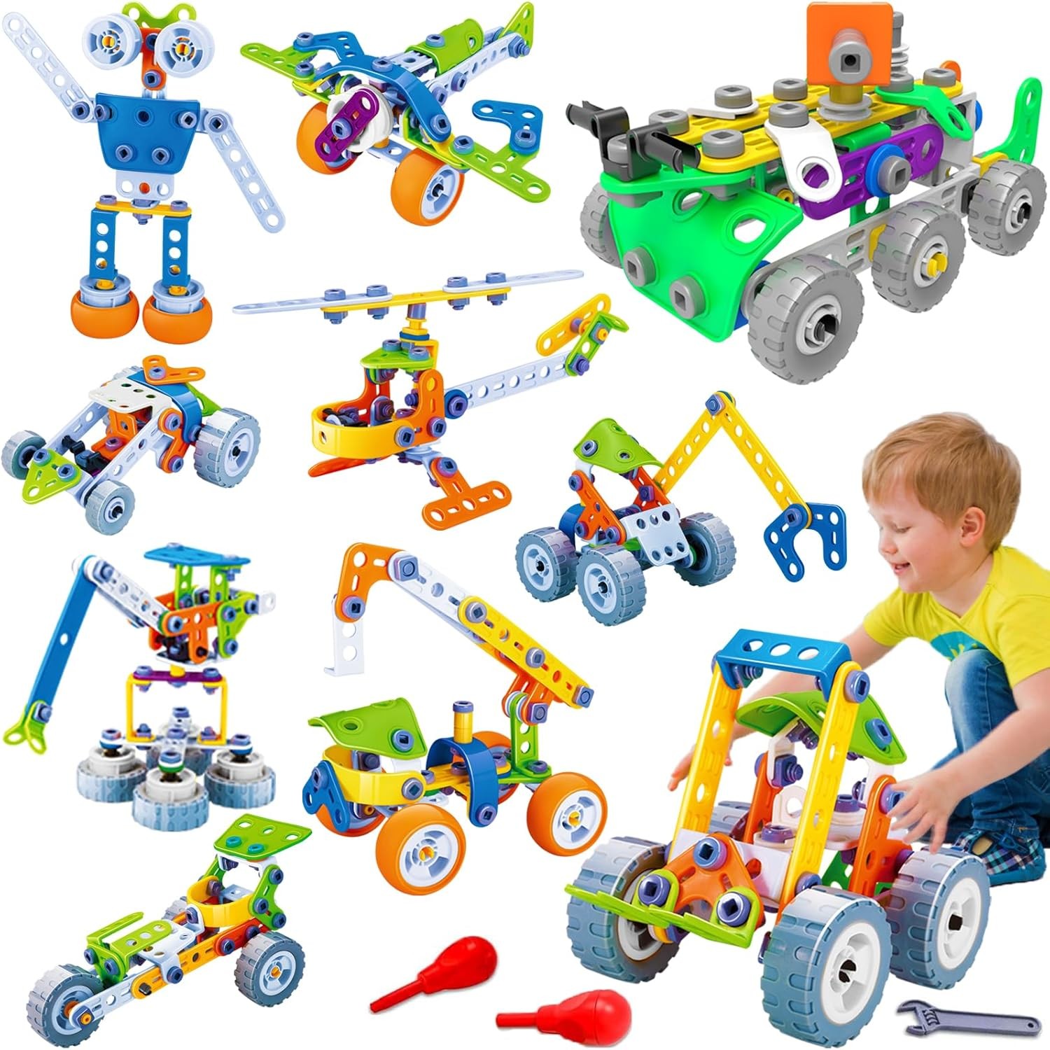 STEM Toys for Kids 4–8 175PCS Building Kit Educational Gift Construction Set