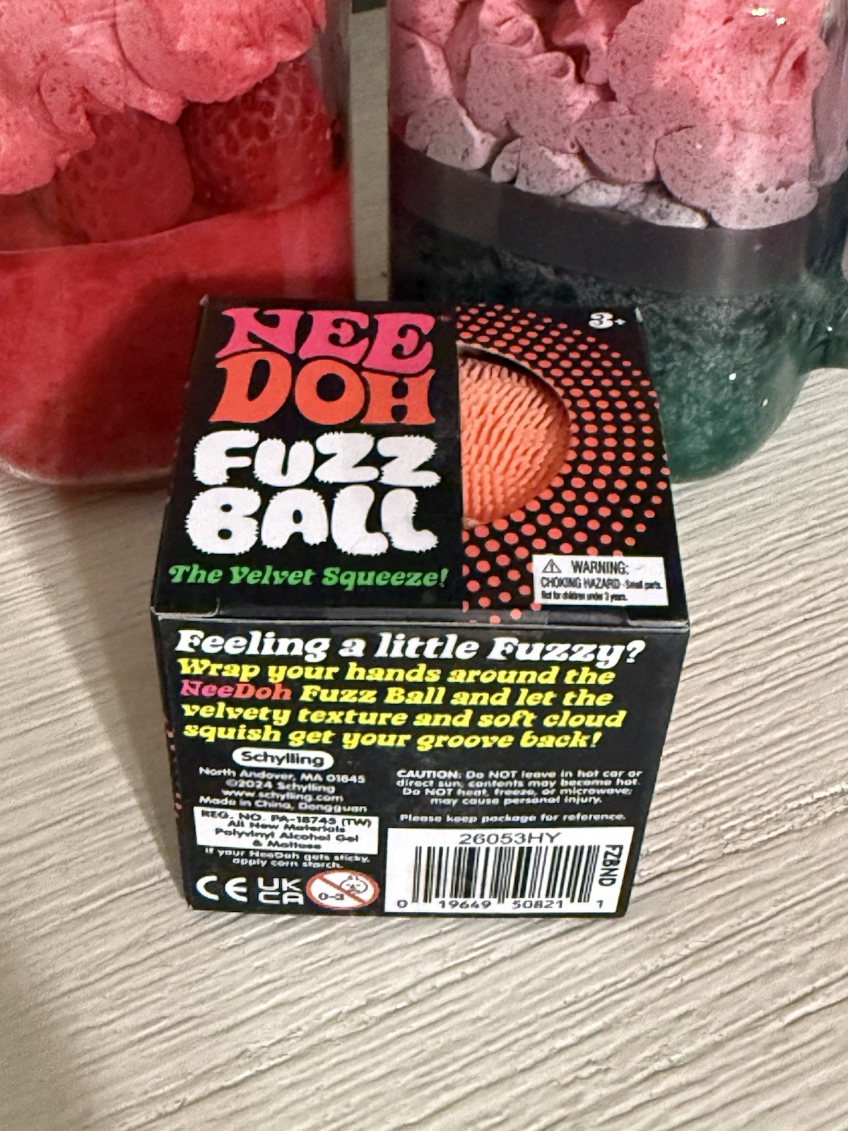 NEW Orange Needoh FUZZ BALL Nee Doh Squishy Fuzzball AUTHENTIC US Squeeze Squish