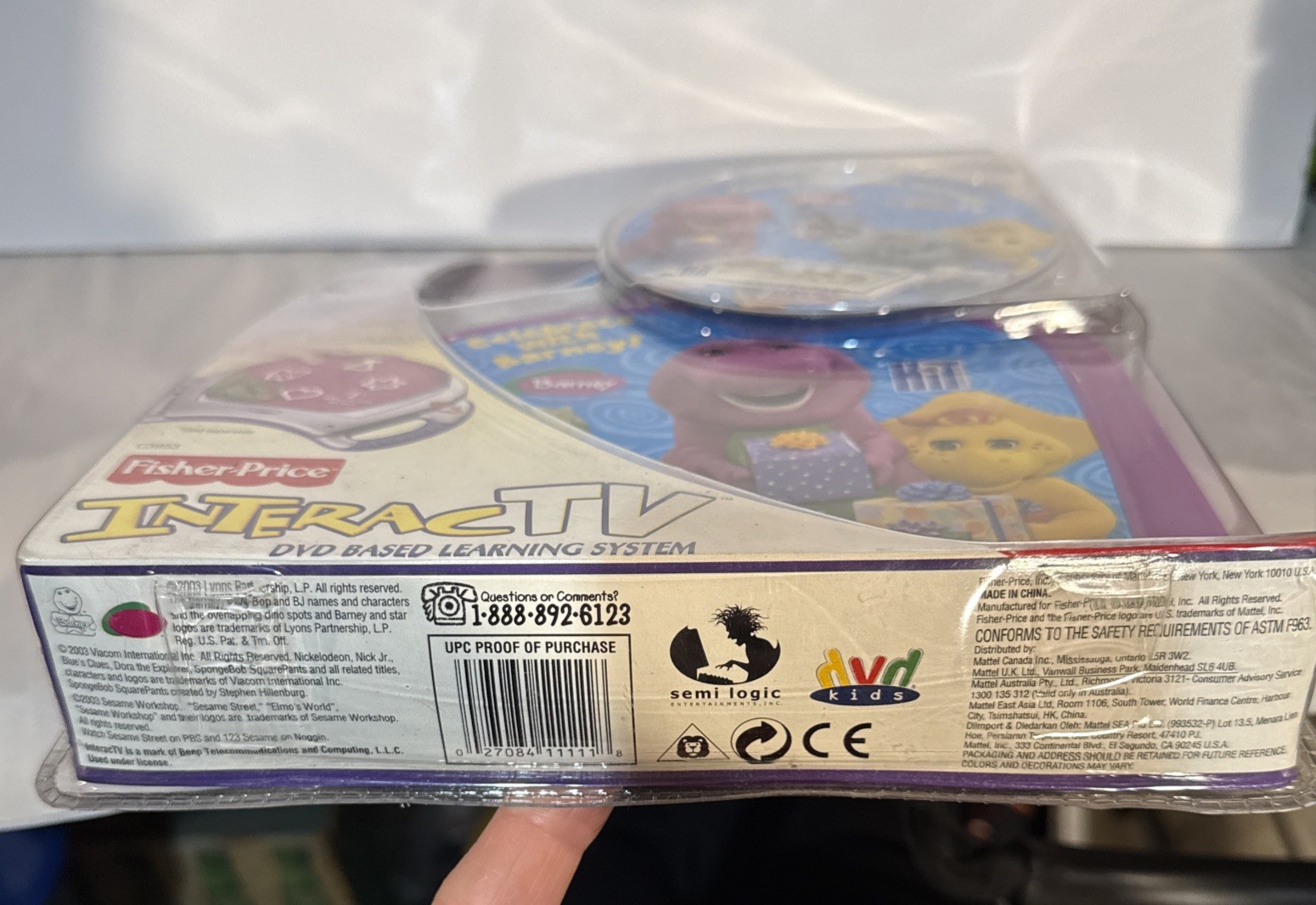 Barney Fisher Price Interac TV DVD Based Learning System Celebrate With Barney
