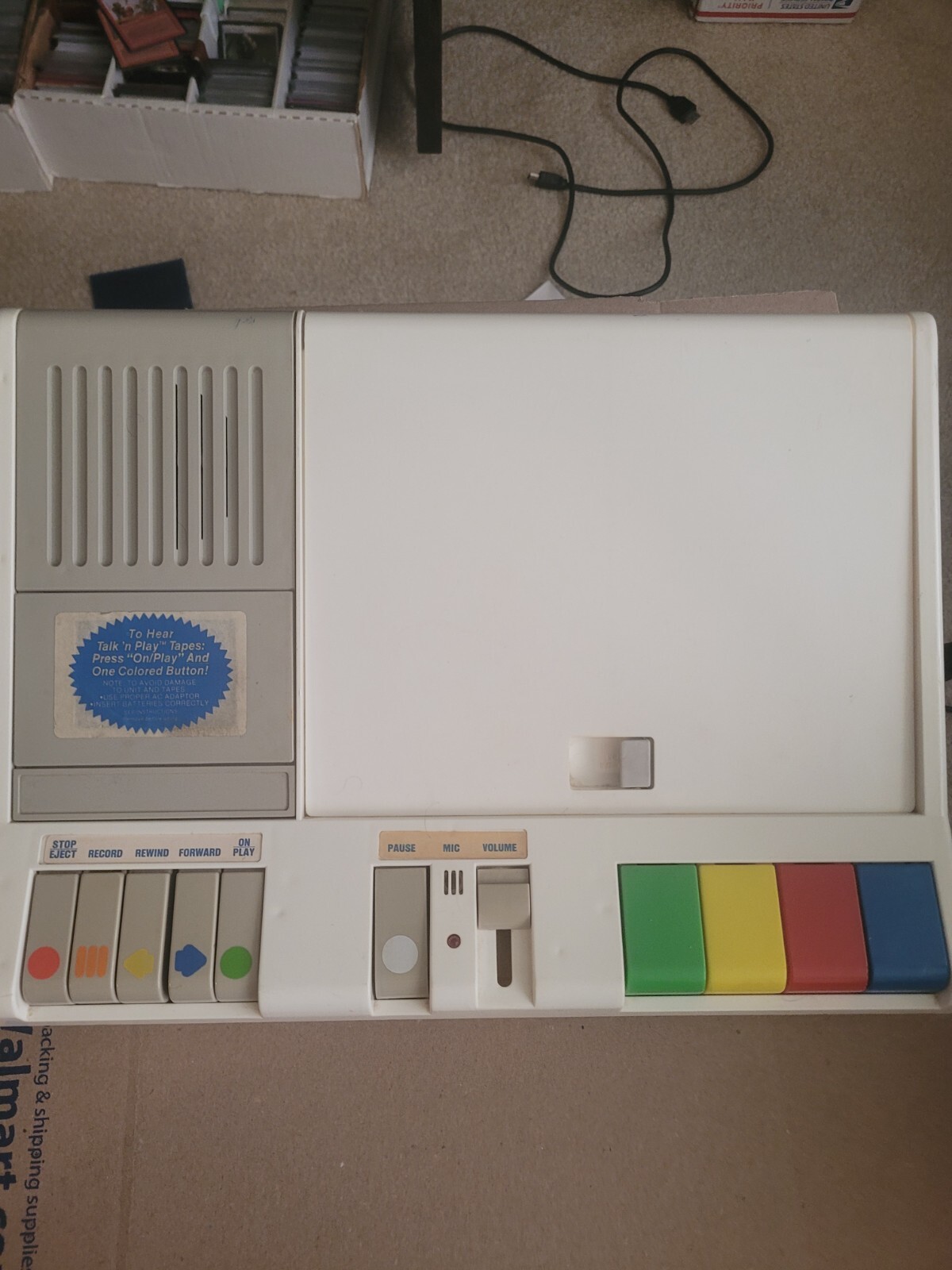1984 Talk N Play Cassette Player Playskool Sesame Street Story WORKING w 5 Tapes