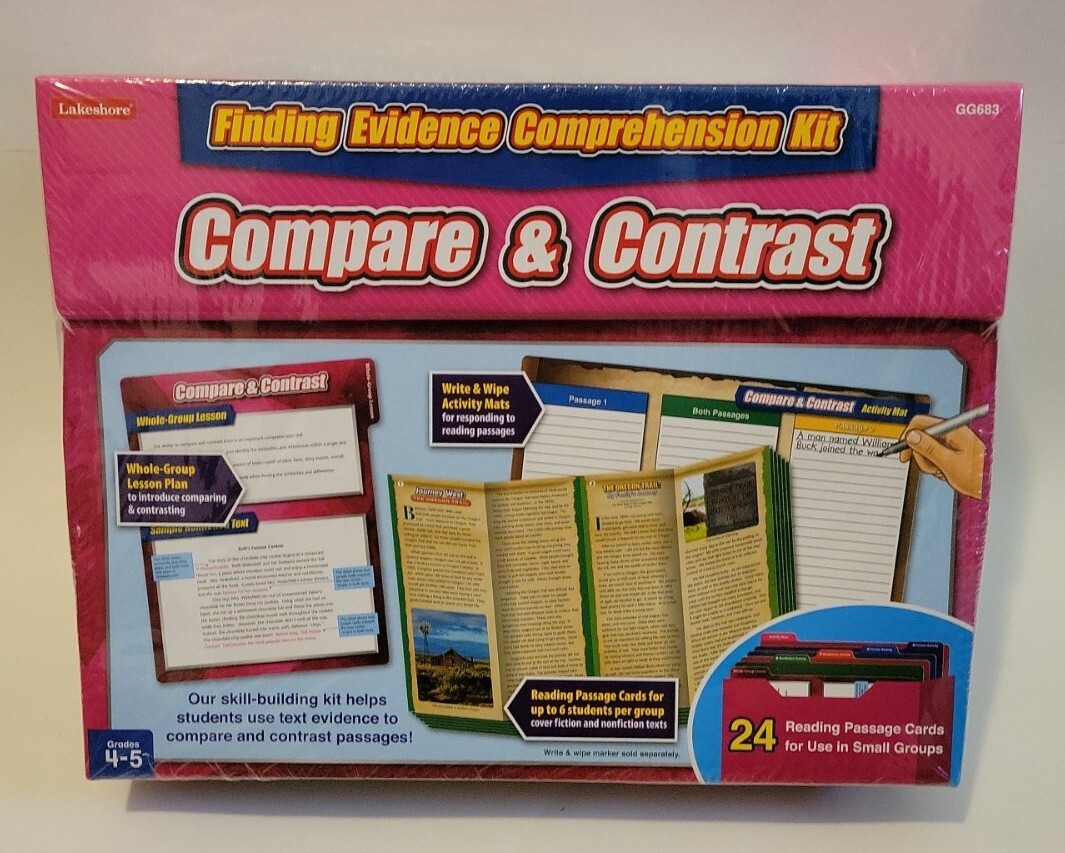 Lakeshore Compare & Contrast Grades 4-5 Finding Evidence Comprehension Kit