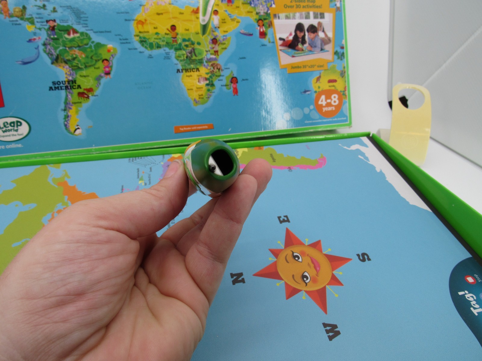 Leap Frog Interactive World Map 2 Sided Tag Read System Pen Included