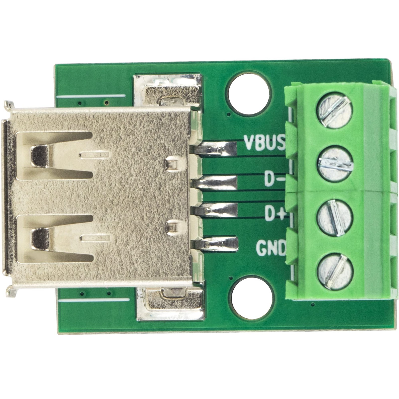 USB 2.0 Type A Female to Terminal Screw A Breakout Board (10pcs)