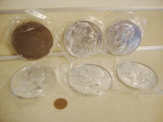 BIG Teaching Dime Store Plastic Coins Penny Nickel Dime Quarter Half & Dollar HK