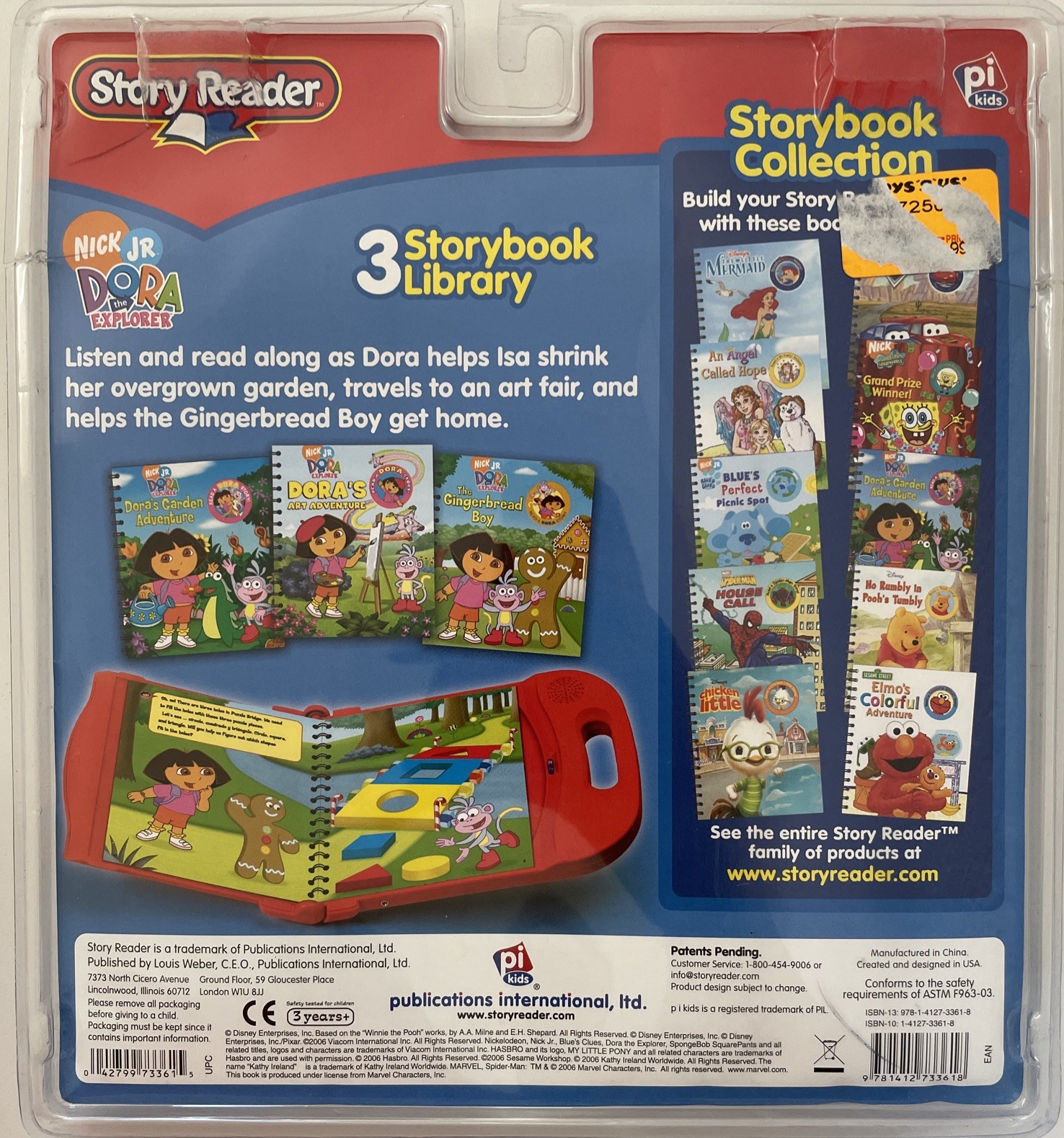 NEW Story Reader 3 Storybooks Dora The Explorer Nick Jr Art by PI Kids – Sealed