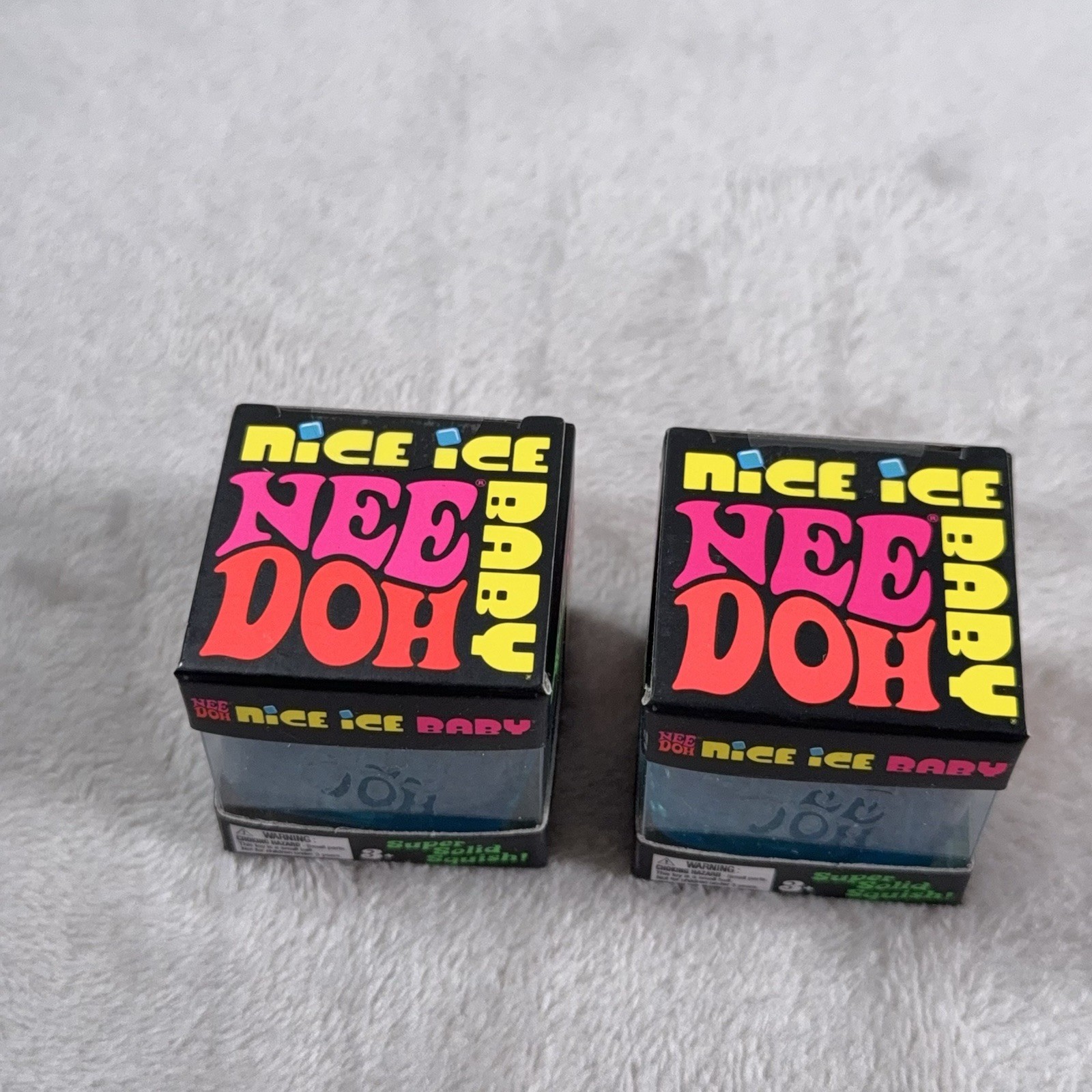 NeeDoh Nice Ice Baby 1”size – 2 Pack Sensory Toy NEW Blue & Blue NIB