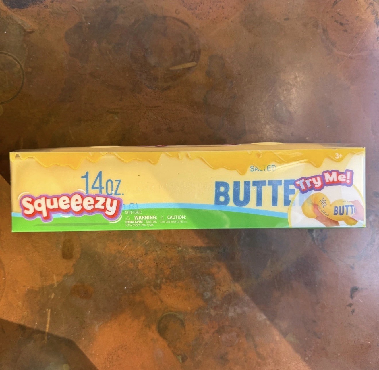 Jumbo 14oz Butter Squishy Squeezy Stress Toy By Sunny Days Toys w/ Store Receipt