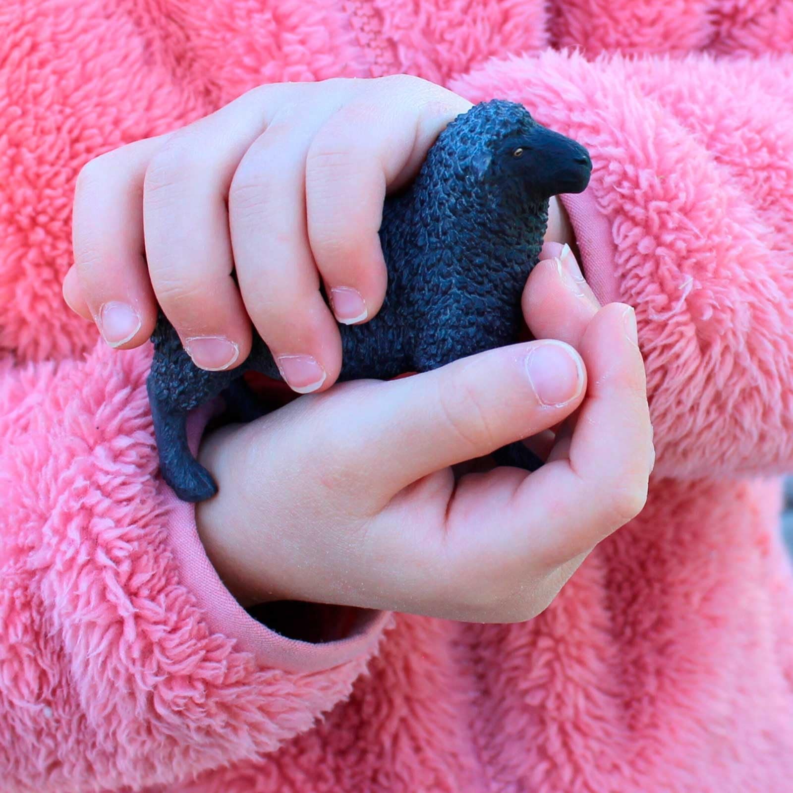 Black Sheep Figurine – Realistic, Hand-Painted 3.25″ Model Figure – Educational
