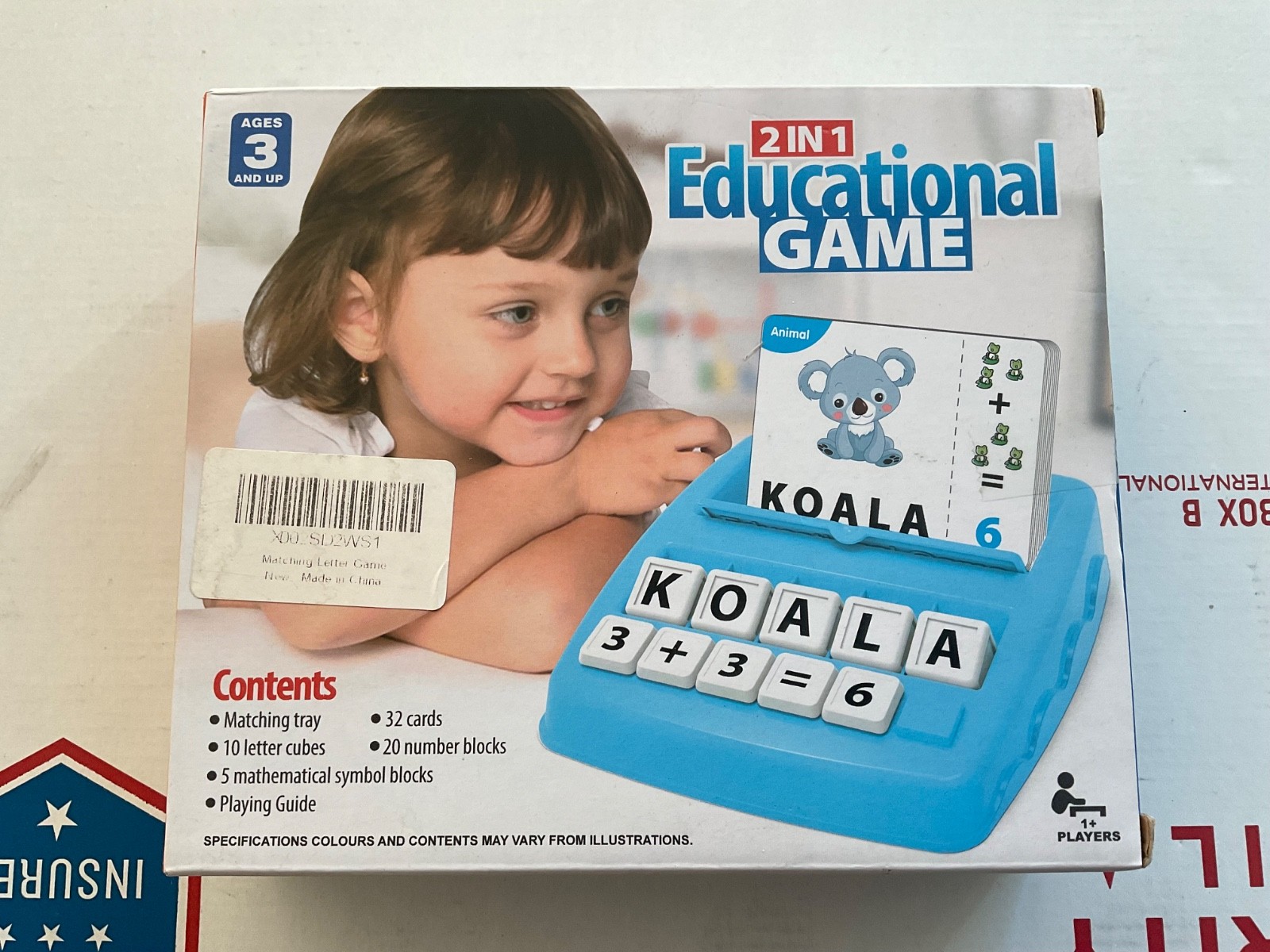 2 In 1 Letter Educational Game / Spelling Word Game Ages 3 & Up