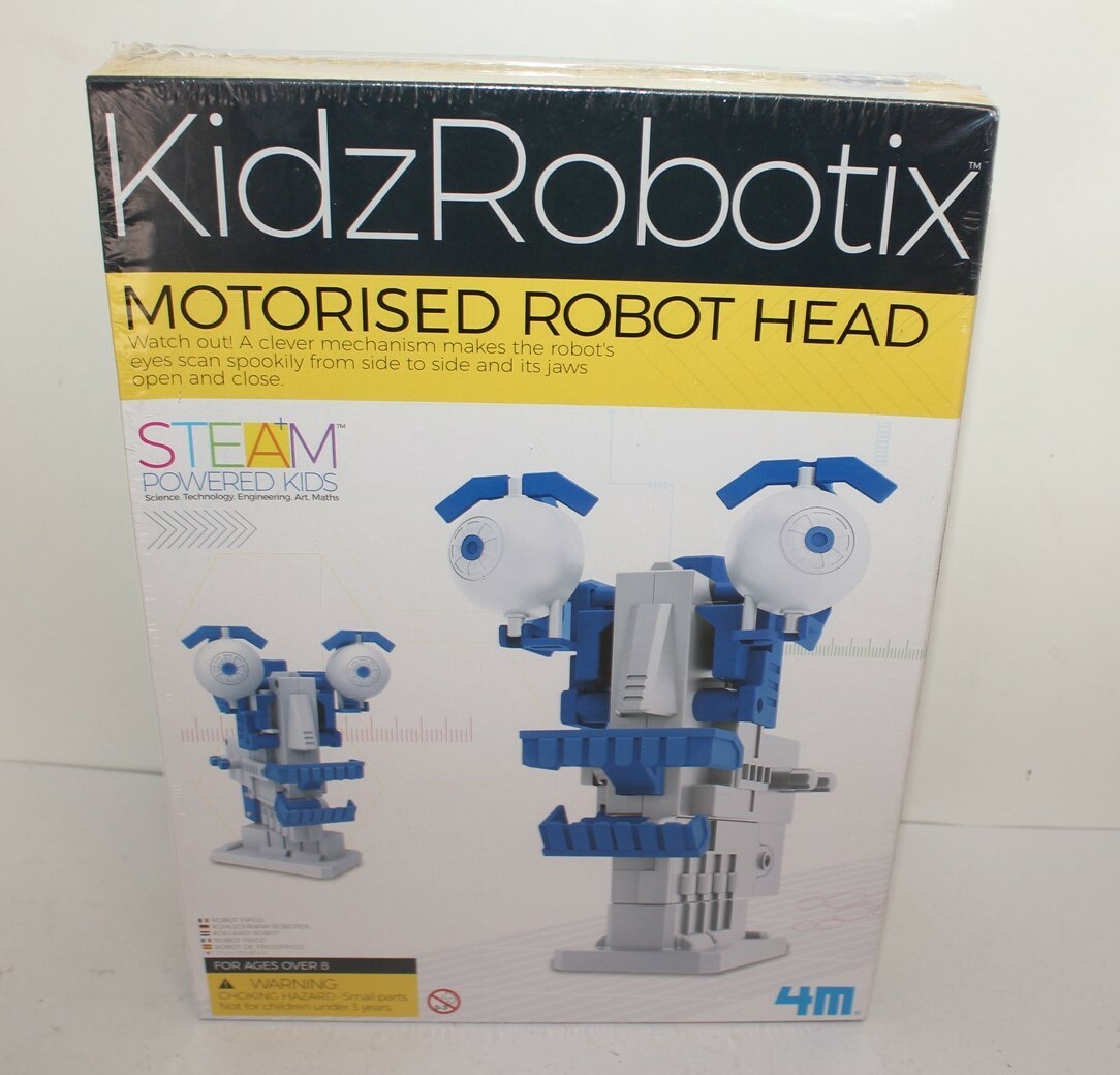 KidzRobotix Motorises Robot Head Brand New 4M Model Kit Steam Powered Kids 2018