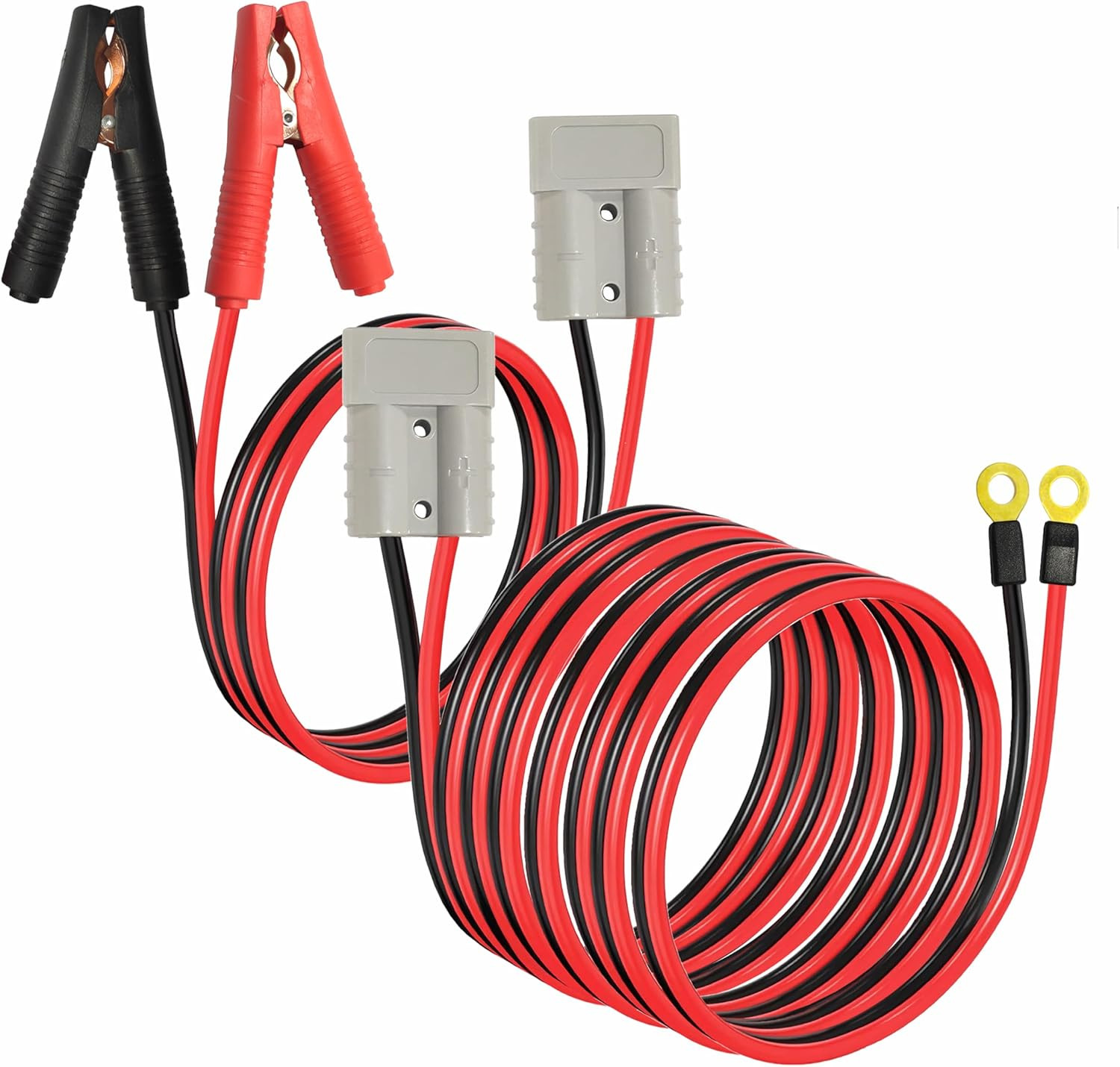 50A Heavy-Duty Jumper Cable, Automotive Booster Cables with Clip, Heavy-Duty Jum