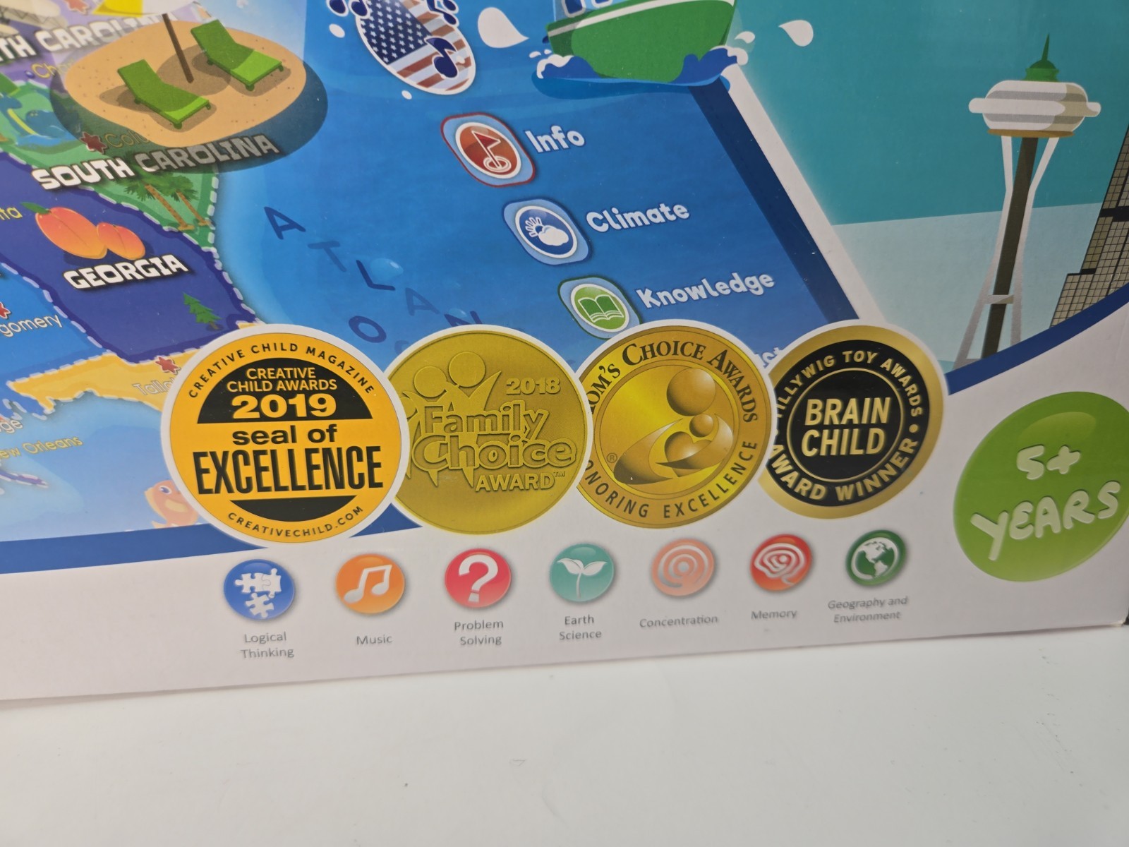 BEST LEARNING i-Poster My USA Interactive Map Educational Talking Toy Kids New