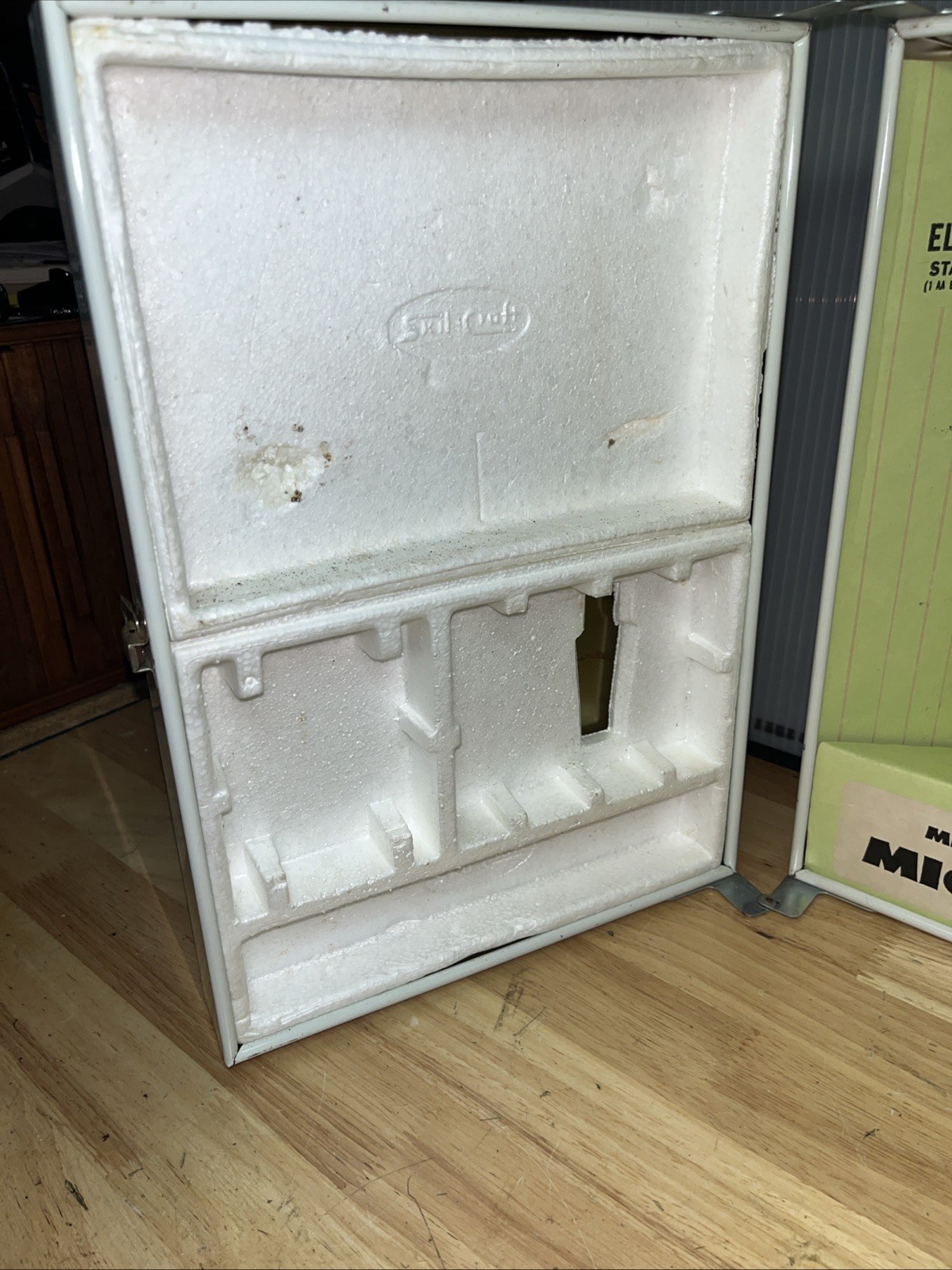1960’s Skilcraft (Skil Craft) Microscope Lab EMPTY Metal Box W/Microscope Only