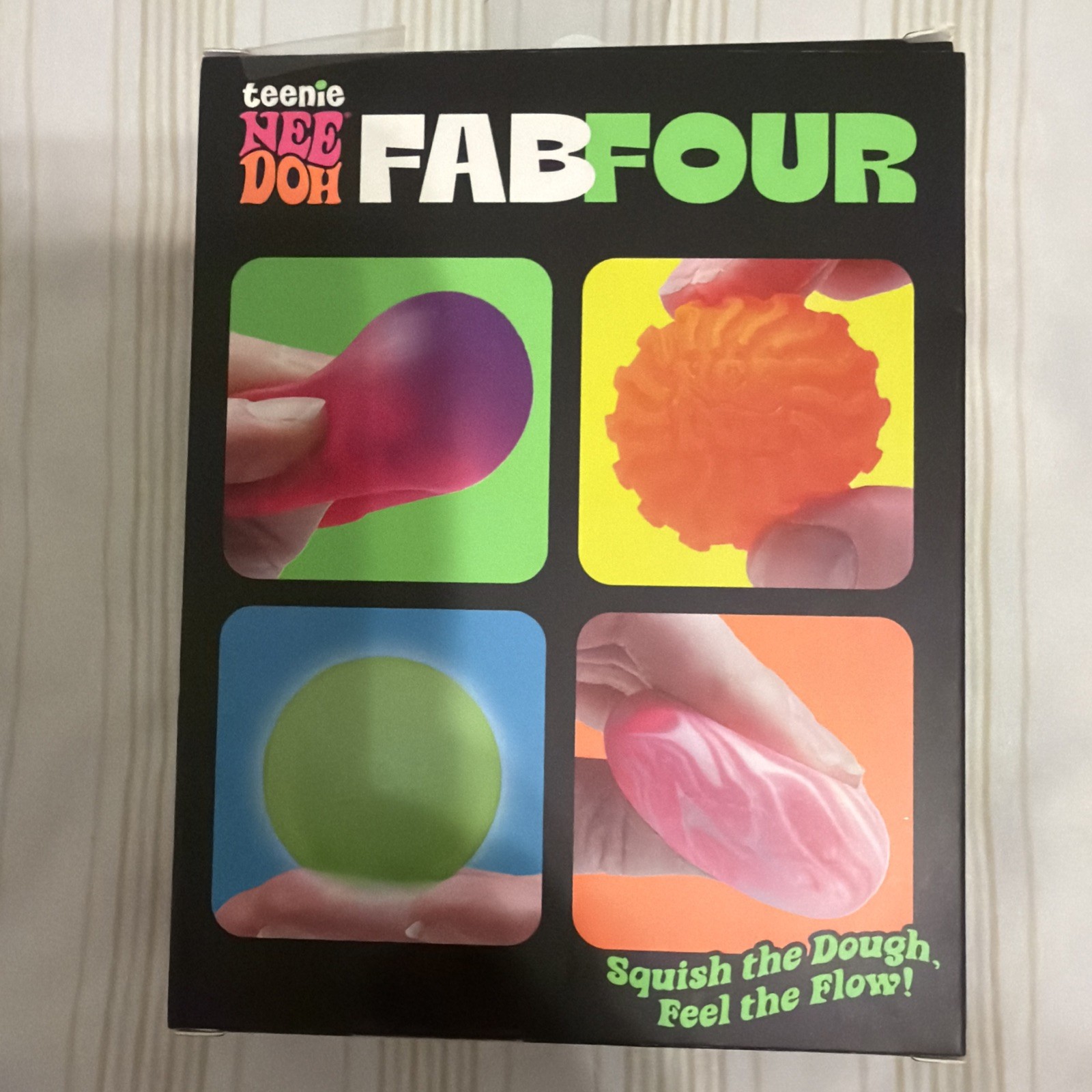 Needoh Teenie Fab Four 4-Pack Nee Doh Set of 4 SAME DAY SHIP NEW SEALED