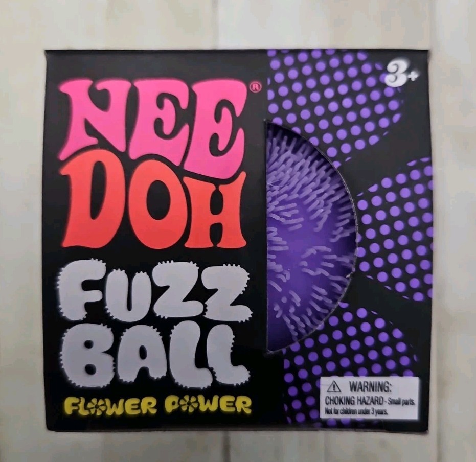 New Sealed Nee Doh Fuzz Ball Flower Power Purple Rare Viral TikTok Sold Out