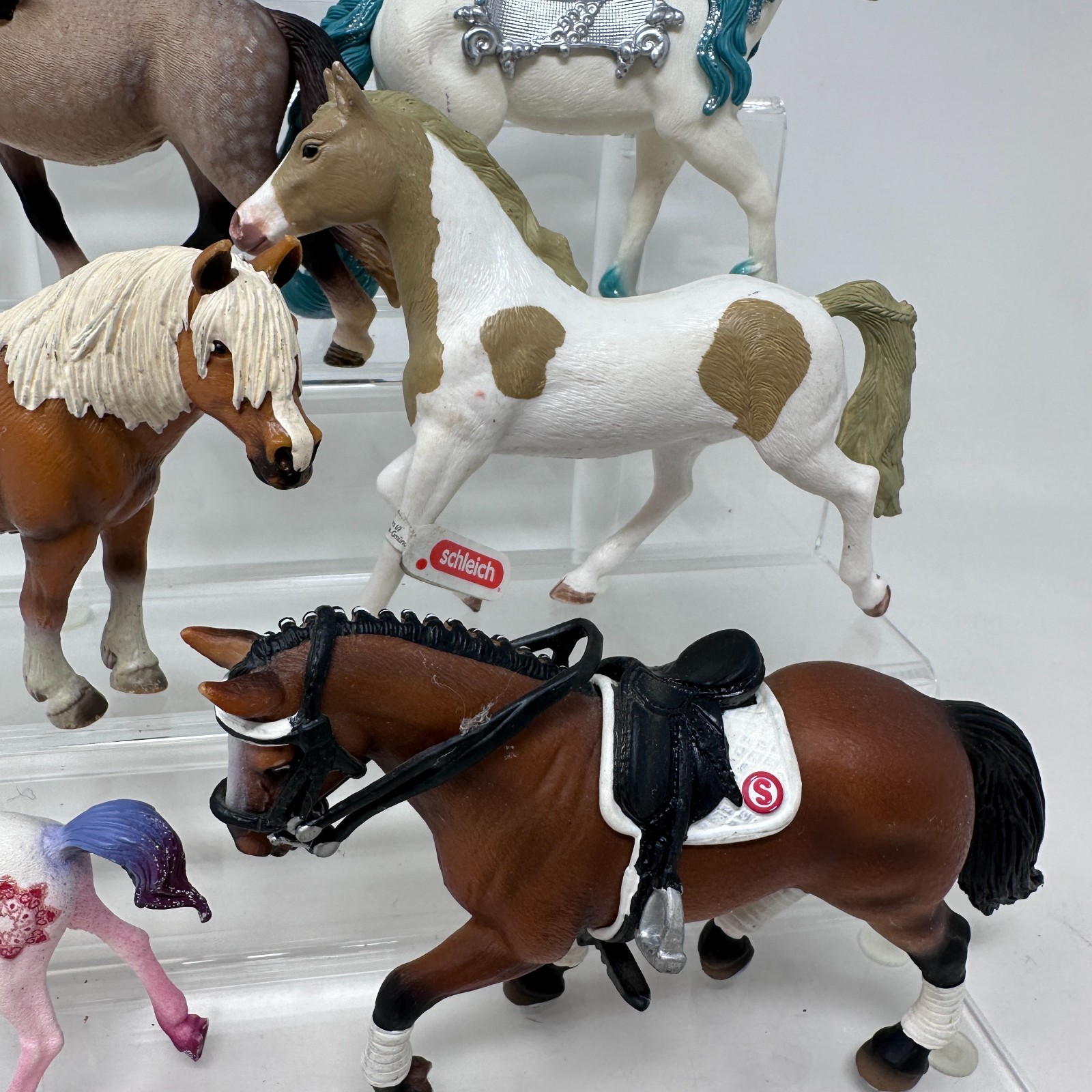 Schleich Horse Figures Lot Unicorn Foal Mare Stallion Pony Figurines Set of 8