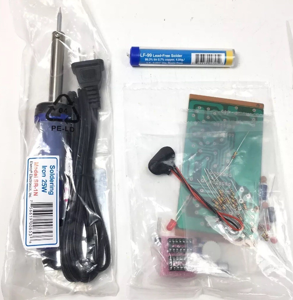 Elenco K-36SLD Sound Activated Switch Soldering Kit with Iron and Solder