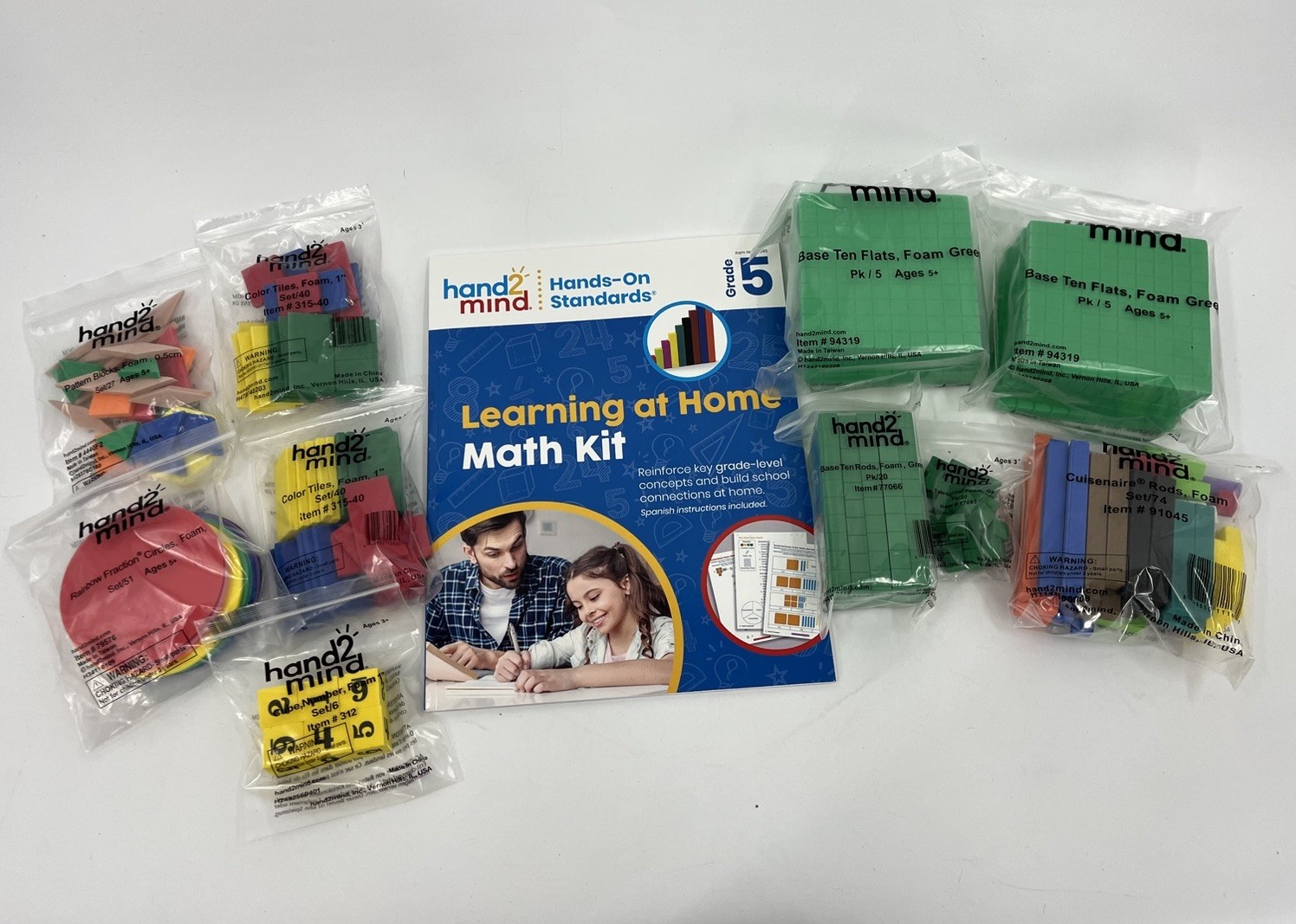 Hand 2 Mind Hands-On Standard Grade 5 Math Manipulatives Kit Homeschool