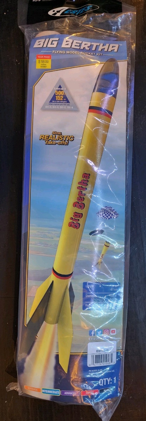 Estes 1948 Big Bertha 24″ Flying Model Rocket Kit